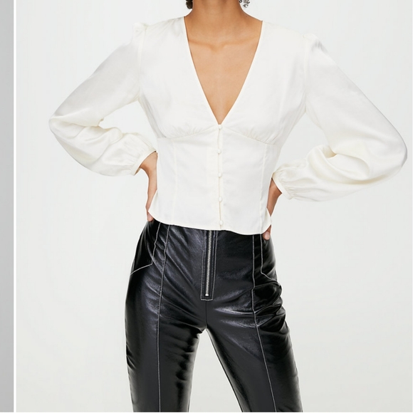 Aritzia Tops - NWT Aritzia Tatiana Satin Corset Blouse